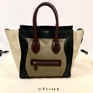 Authentic Celine Mini Luggage Smooth Calfskin Tote
